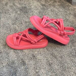 Womens size 6 Melissa - Salinas Pink Jelly strap Sandals EUC